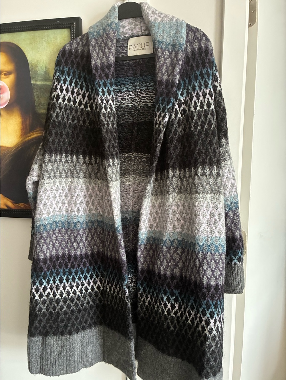 ⭐Rachel Roy Colorblock Diamond Cardigan. Tag says 2x/3x
